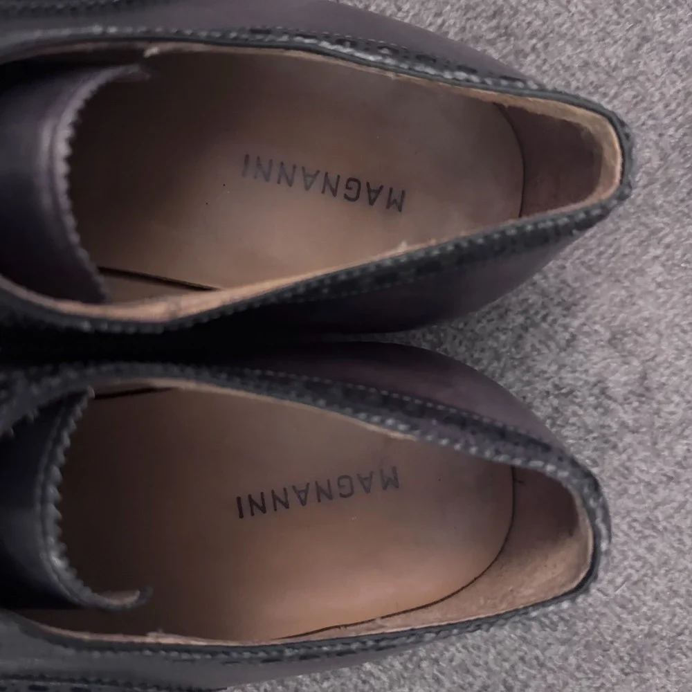Magnanni Mens Leather Cap Toe Derby Brogues Dark Brown EU 42 US‎ 9.5 - Picture 5 of 13